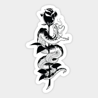 Snake and Rose Sticker